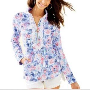 Lilly Pulitzer Sea to Shining Sea Janie Popover size Large fireworks print!